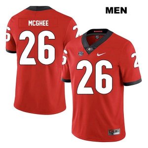Men's Georgia Bulldogs NCAA #26 Tyrique McGhee Nike Stitched Red Legend Authentic College Football Jersey YDC6254HF